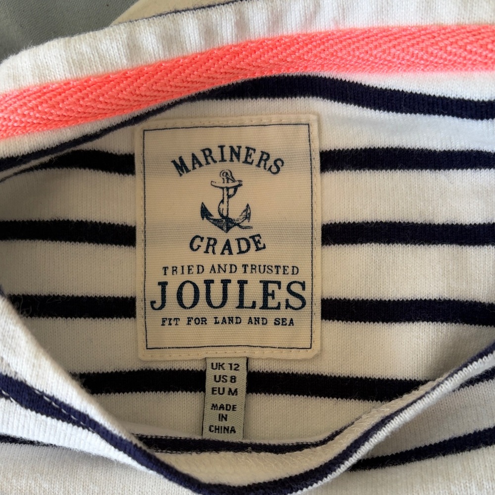 Joules Black and White Striped Dress, Size 8 - Picture 3 of 7